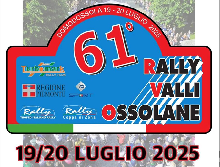 Partirà da Domodossola sabato 19 luglio il 61° Rally delle Valli Ossolane