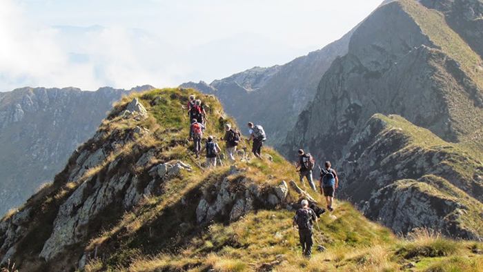 Con Gianpaolo Fabbri in gita alla cima Scaravini e al monte Massone. Foto