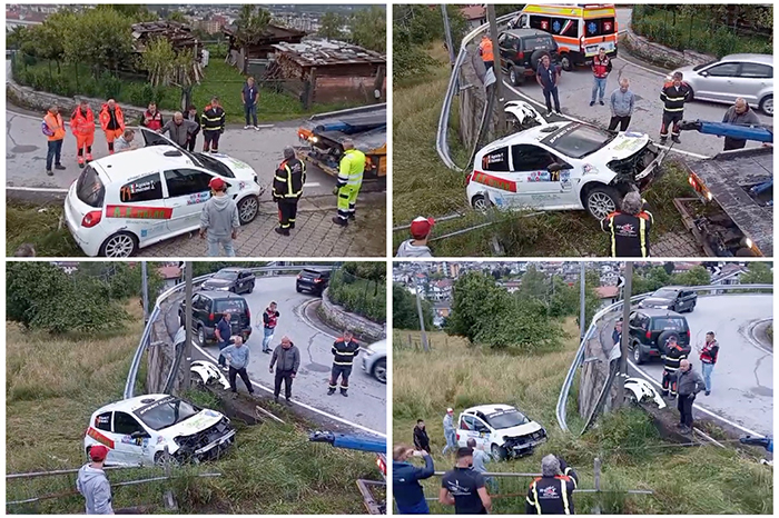 Recuperata la vettura numero 71 uscita di strada sulla ps Domobianca. Video