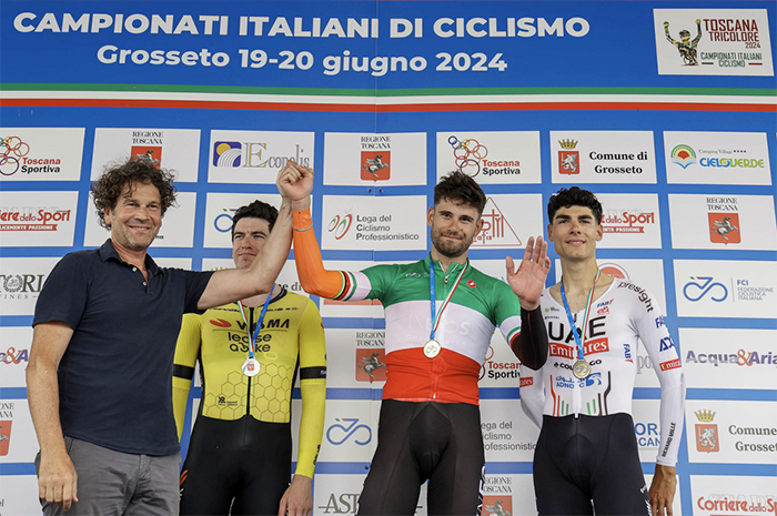  Ganna per la quinta volta campione italiano a cronometro 