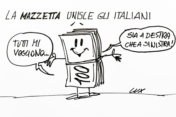 L'italico vizietto secondo l'affilata matita di Carlo Lux