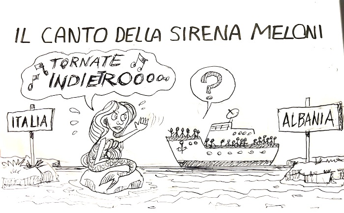 La vignetta di Lux: vicenda migranti- Albania, come sono andate davvero le cose 