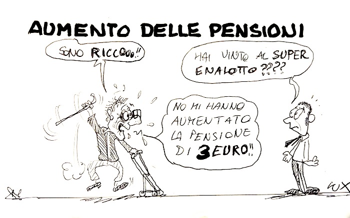 La vignetta dell'arch. Lux - Così i pensionati fanno festa