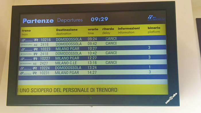 Trenord, lo sciopero colpisce di domenica: moltissime le sopressioni di treni