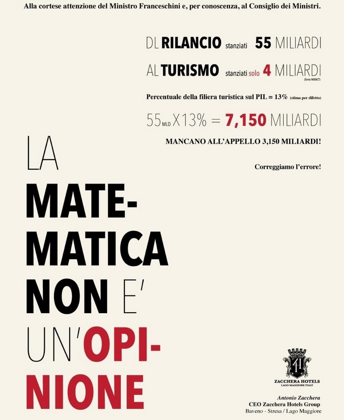 Turismo sottovalutato dal governo, l'albergatore: ci mancano 3,15 miliardi 