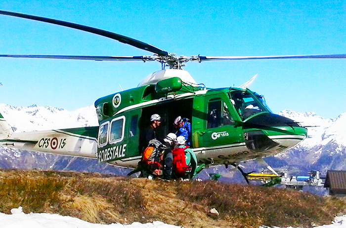 Esercitazione congiunta di soccorso sulle piste di Domobianca