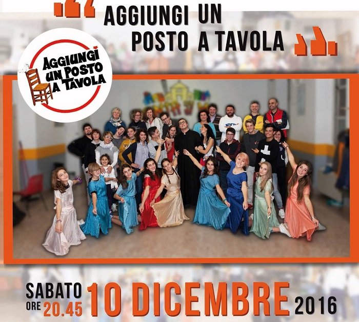 Nella palestra delle scuole “Aggiungi un posto a tavola” sabato 10 dicembre