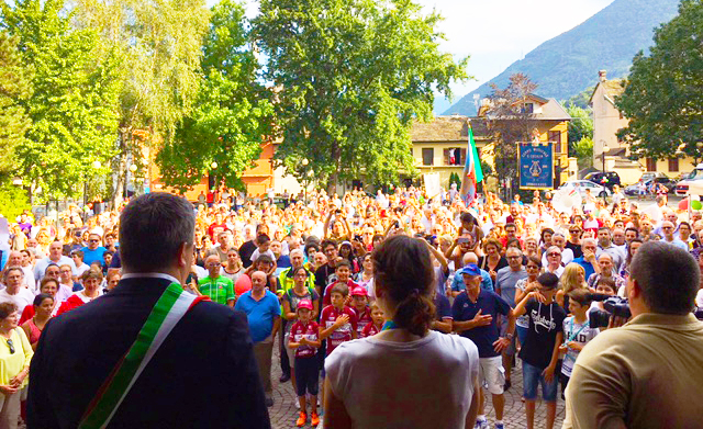 Elisa regina di Ornavasso! Festa “ a sorpresa” per la medaglia olimpica walser. Foto e video