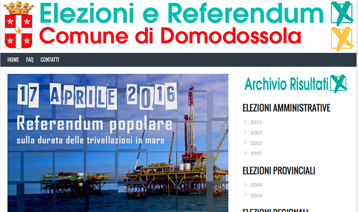 Per l'elezione del nuovo sindaco attivato il sito del comune con tutti i dati elettorali