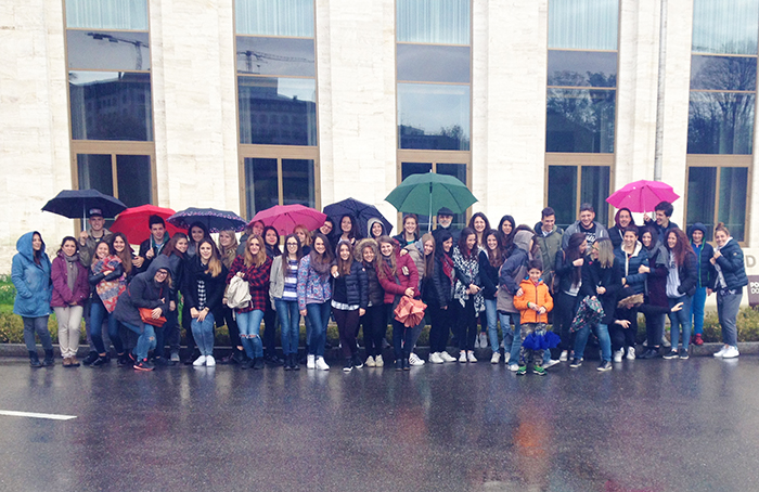 Gli alunni delle quinte linguistico del liceo Spezia in visita all'Onu a Ginevra