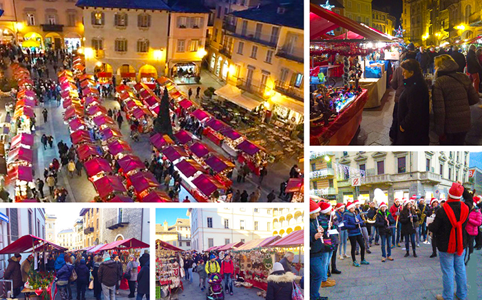 Un successo i Mercatini domesi, oggi la camminata dei Babbi Natale ed il presepe animato. Video e foto