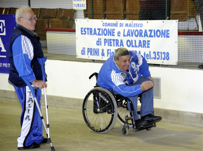 Gara di bocce con gli atleti del GSH Sempione 82 e della bocciofila vigezzina