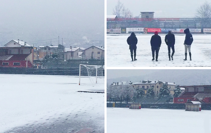 Troppa neve sul campo del Curotti, rinviata Juve Domo- Ivrea Banchette