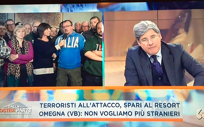 Luigi Songa aggredito dopo la trasmissione tv sui profughi