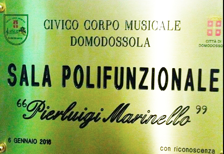 Dedicata a Pierluigi Marinello la nuova sala polifunzionale del Civico Corpo Musicale domese