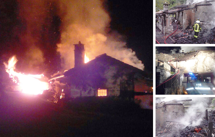 Incendio a Ceppo Morelli, ingenti danni ad un'abitazione. Fotogallery