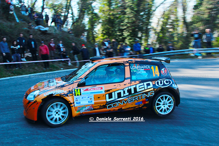 Rally del Ciocco, ottimo 16° posto nel primo giorno di gara per Lombardi, navigato dall'ossolano Mauro Grossi