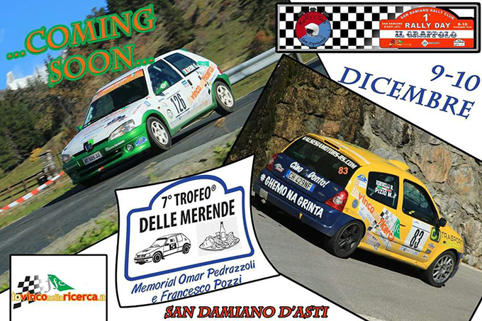 Aperte le iscrizioni al "Trofeo Merende"2016" abbinato al 1° RallyDay il Grappolo
