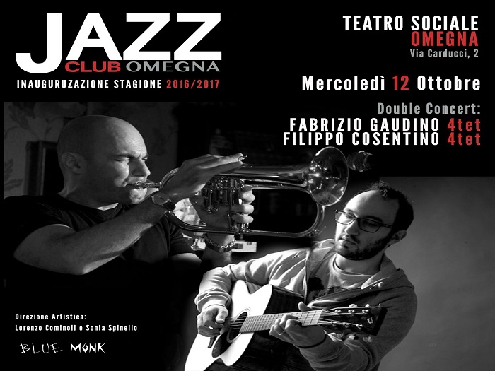 Primo appuntamento con Jazz Club Omegna mercoledì 12 ottobre sul palco del Teatro Sociale
