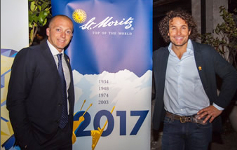 Max Blardone testimonial della serata di presentazione dei Campionati del Mondo a St Moritz