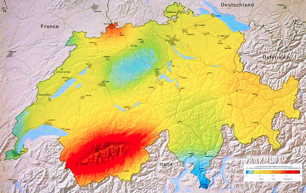 Il Vallese è la zona più sismica della Svizzera, il 24 ottobre c'è stato un terremoto di magnitudo 4.1 a Leukerbad