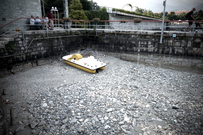 L’eccezionale “magra” del Lago Maggiore (foto)