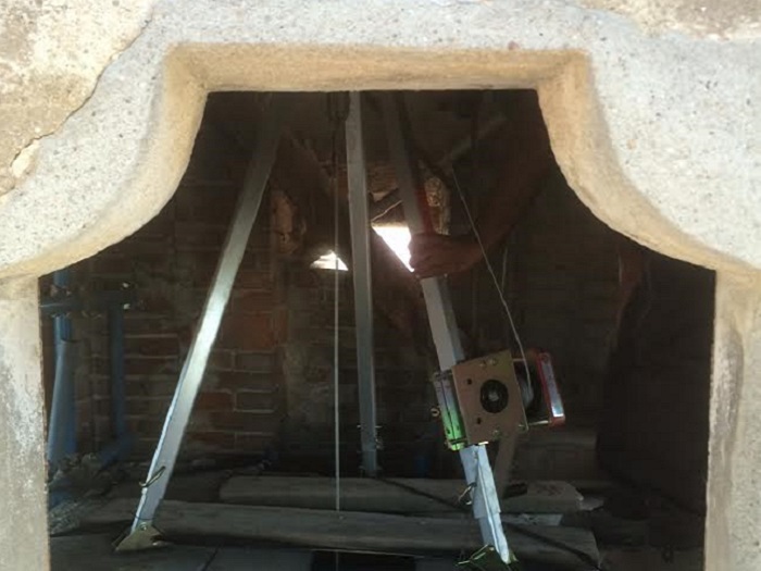 Assa bonifica la torre campanaria della chiesa di San Luigi