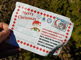 Letterina a Babbo Natale vola con un palloncino da Arona sino in Trentino