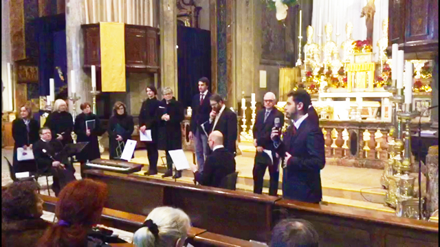 Concerto della Corale Santa Cecilia, offerte per il tetto della Collegiata. Video