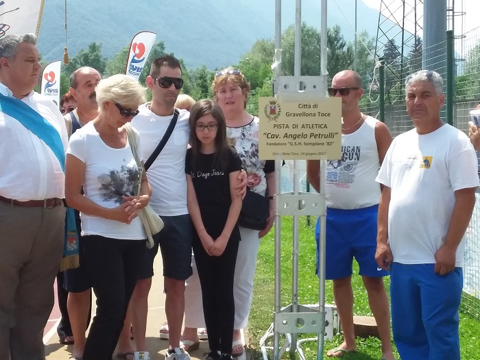 Gravellona: intitolata ad Angelo Petrulli la pista di atletica del “Borioli”. Foto