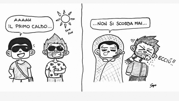 Gli sbalzi termici nella nuova vignetta di Sapo