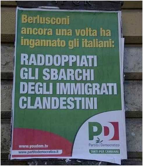 L’ironia del Carroccio contro il Pd: una volta li chiamavano immigrati clandestini
