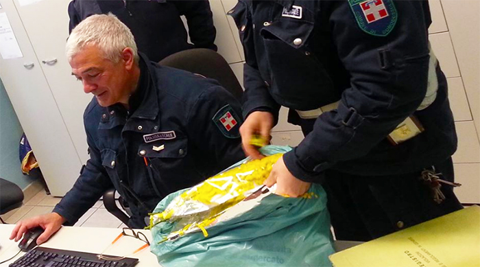 Mimose sequestrate e multa ad un venditore abusivo