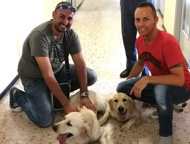 Bianca e Neve: salvati dalla Polizia stradale e restituiti al proprietario