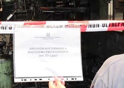Operazione "Lago Pulito": sequestrati due impianti di pulitura metalli