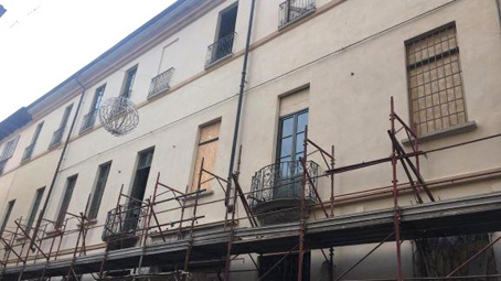 Palazzo Negroni: facciata liberata dalle impalcature