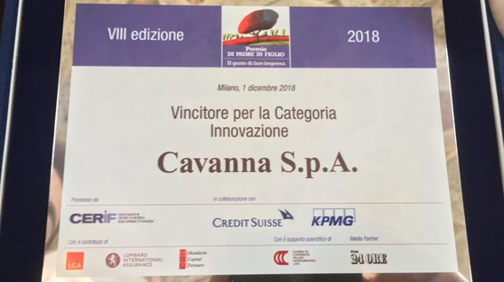 Importante riconoscimento per la Cavanna spa di Prato Sesia