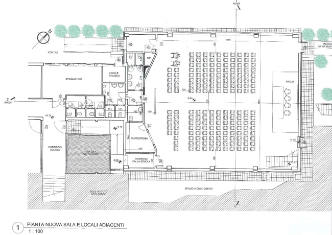 Una sala polivalente al posto dell'ex piscina dell'Istituto Giovanni XXIII