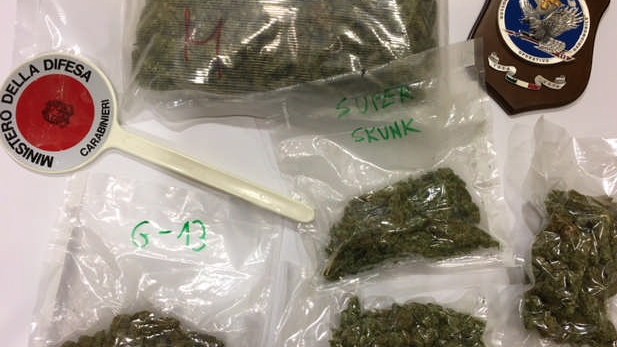 Studente trovato con 800gr di marijuana in auto