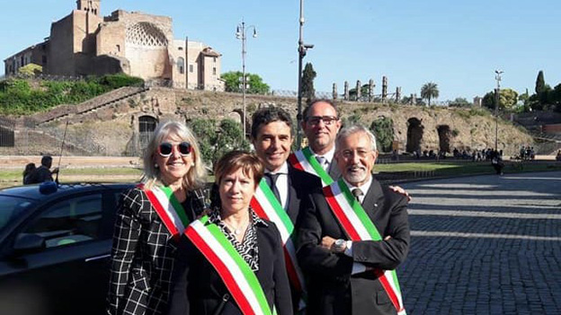 Delegazione di sindaci novaresi a Roma per la Festa della Repubblica