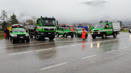  Volontari della Protezione Civile di Varallo Pombia in Veneto con la Colonna regionale