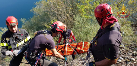 Varallo Pombia: esercitazione dei vigili del fuoco