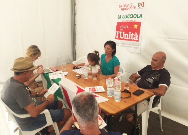 Politica (senza Cattrini), ristorazione e intrattenimento con la festa dell'Unità della Lucciola. Videointerviste