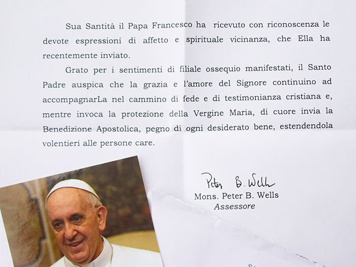 Dal Papa una risposta alla lettera di Mary Borri su Medjugorje 