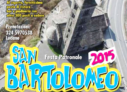Venerdì inizia San Bartolomeo, Villa è in festa