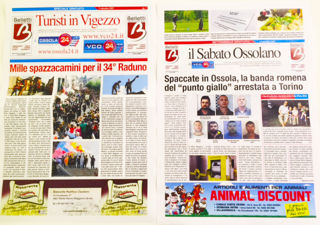 In distribuzione gratuita lo speciale Spazzacamini e la cronaca del Sabato ossolano