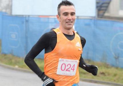 In 1.300 alla Lago d'Orta night run. Vince Matviychuck