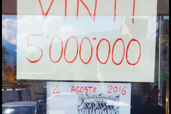 Colpo grosso a Crevola, vinti 5 milioni di euro al "Gratta e vinci"