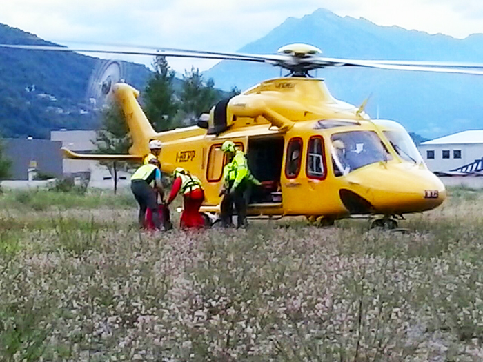 Elitrasportato in gravi condizioni a Novara il canyonista in difficoltà in val Bognanco