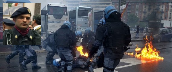 Poliziotto verbanese ferito dai black bloc promosso sul campo